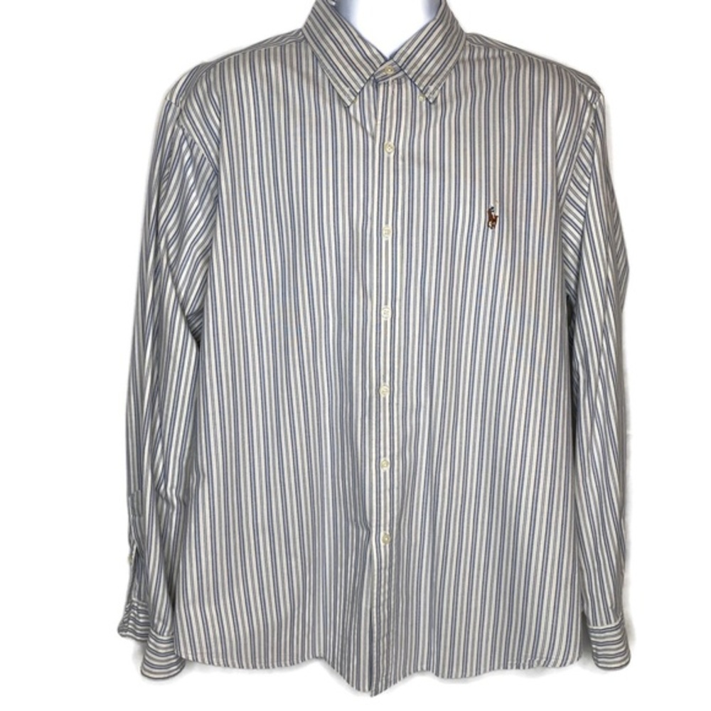 Ralph Lauren Classic Fit Blue & White Striped XL